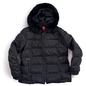 Oscar de la Renta Down Puffer Coat with Fox Fur Hood